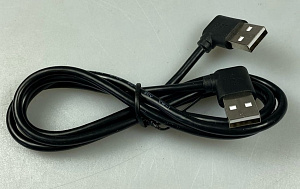 Кабель USB 2,0 AM угловой/AM угловой 28/28 AWG, 1м (GCR-AUM5AM-BB2S-1.0m) "Greenconnect"
