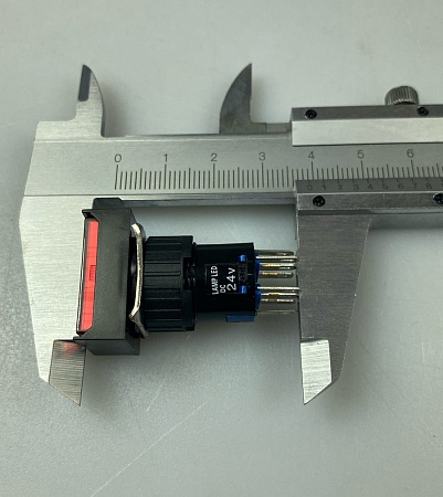Кнопка с подсветкой AR-SD16-22CFD красная 24В